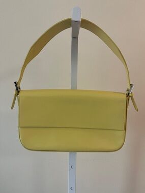 By Far Butter Yellow Leather Shoulder Bag